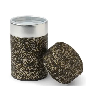 MIYA Company Teaware Accessories^Tea Canister Black/Gold Mum
