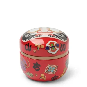 MIYA Company Tableware^Tea Canister Red Daruma 