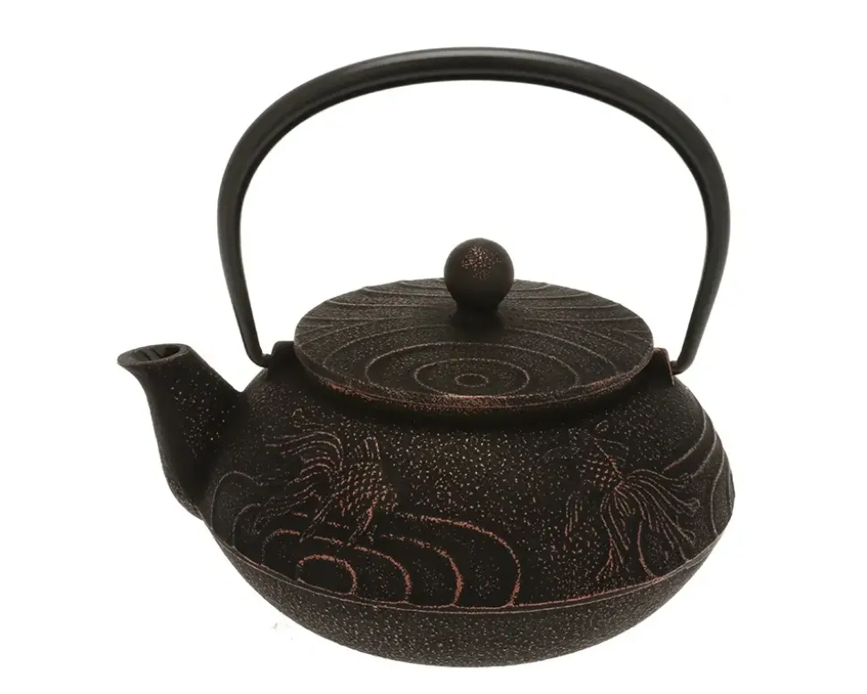teapot_cast_iron_copper_b_1.webp MIYA Company Teapots - Cast Iron^Teapot Cast Iron Copper Black Goldfish