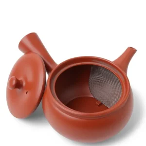 MIYA Company Teapots - Ceramic^Teapot Kyu Tokoname Red/Hira Maru